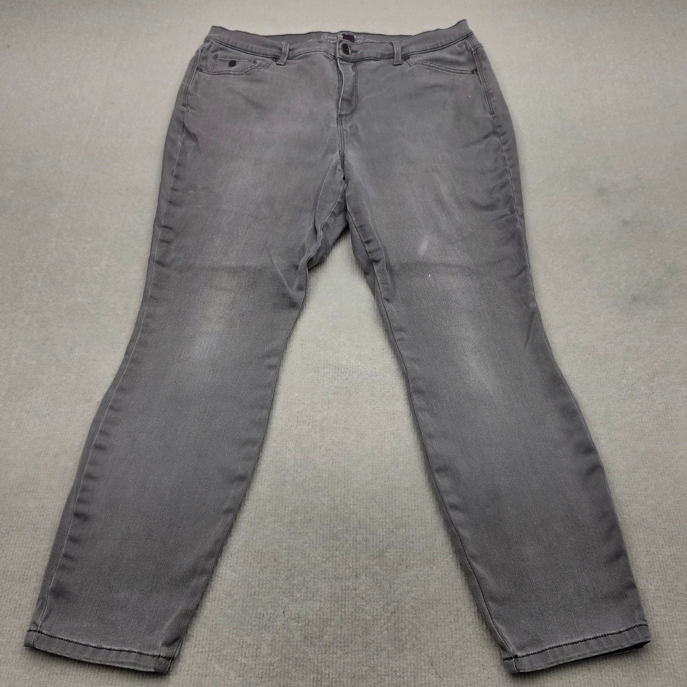 Seven7 Slim Jeans Mens 35x26 Grey Stretch Casual Tapered Leg Denim Pants